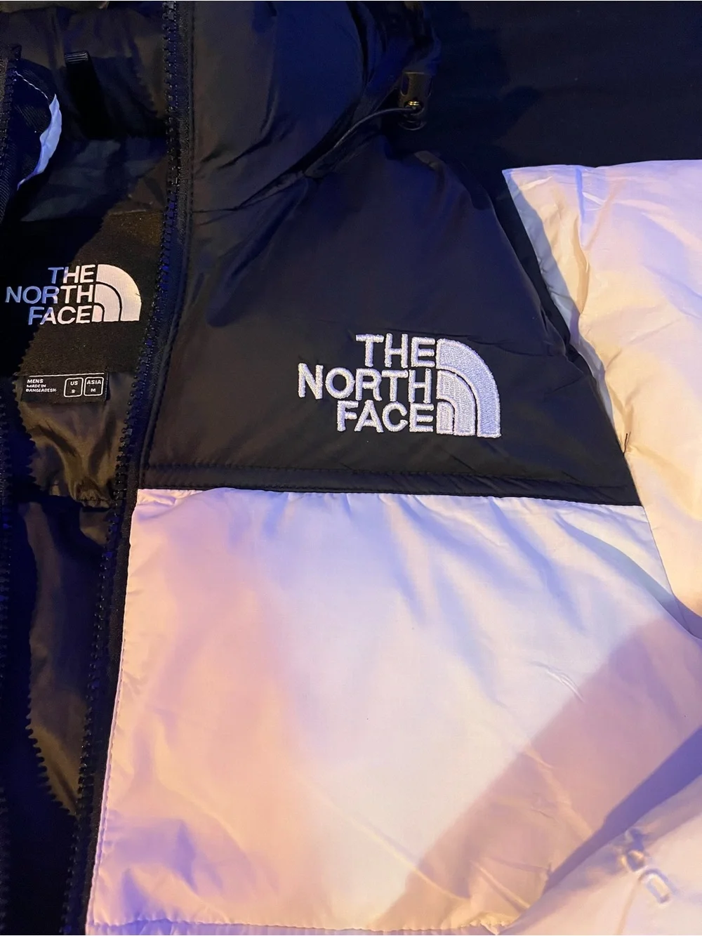 The North Face Black and White Quilted Puffer Jacket